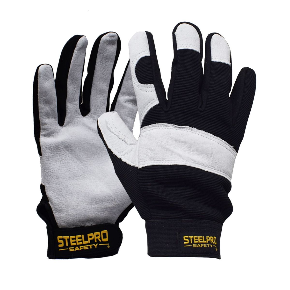 STEELPRO - Guantes de Cuero Executive Negro Talla L