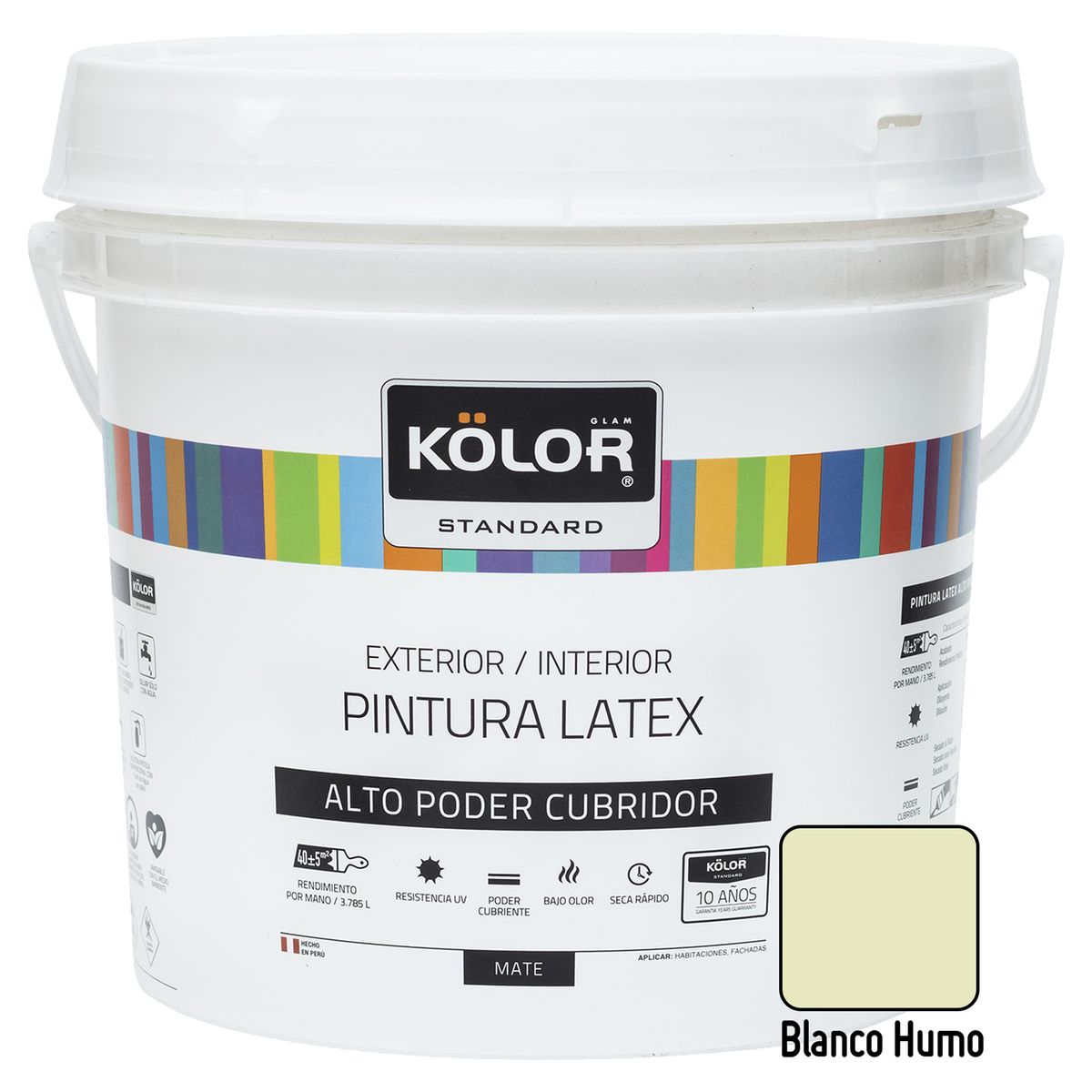 KOLOR - Pintura Kolor Latex Standar Blanco Humo 1GL