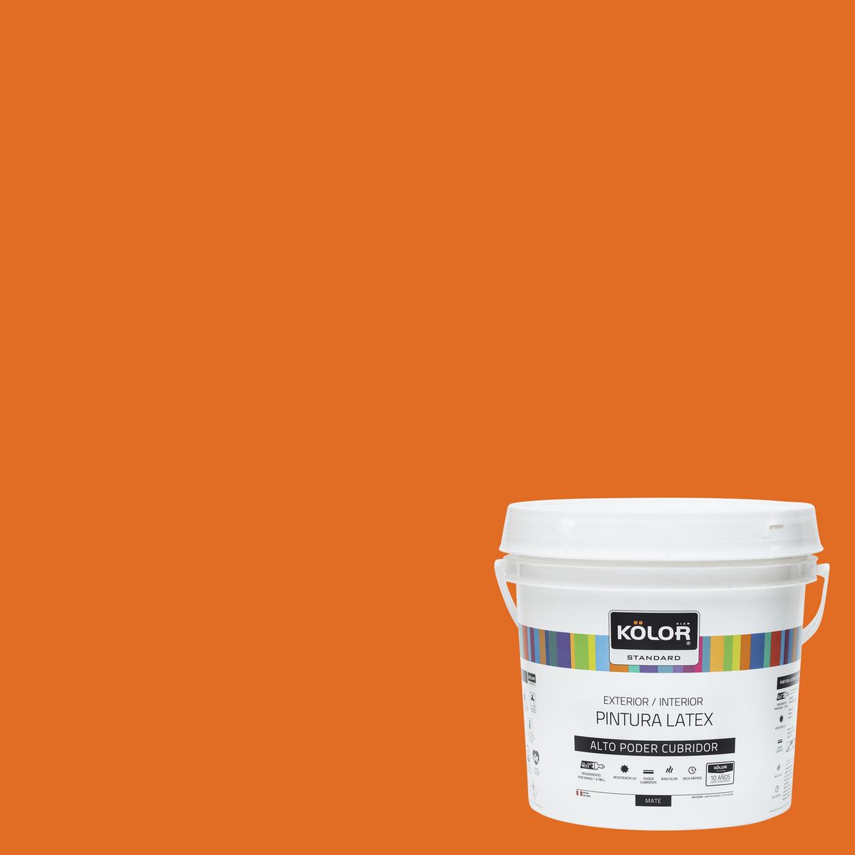 KOLOR - Pintura Kolor Latex Standar Naran Coral 1GL