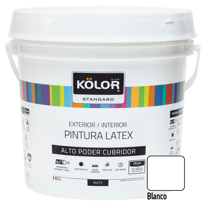 KOLOR - Pintura Kolor Latex Standar Blanco 1GL