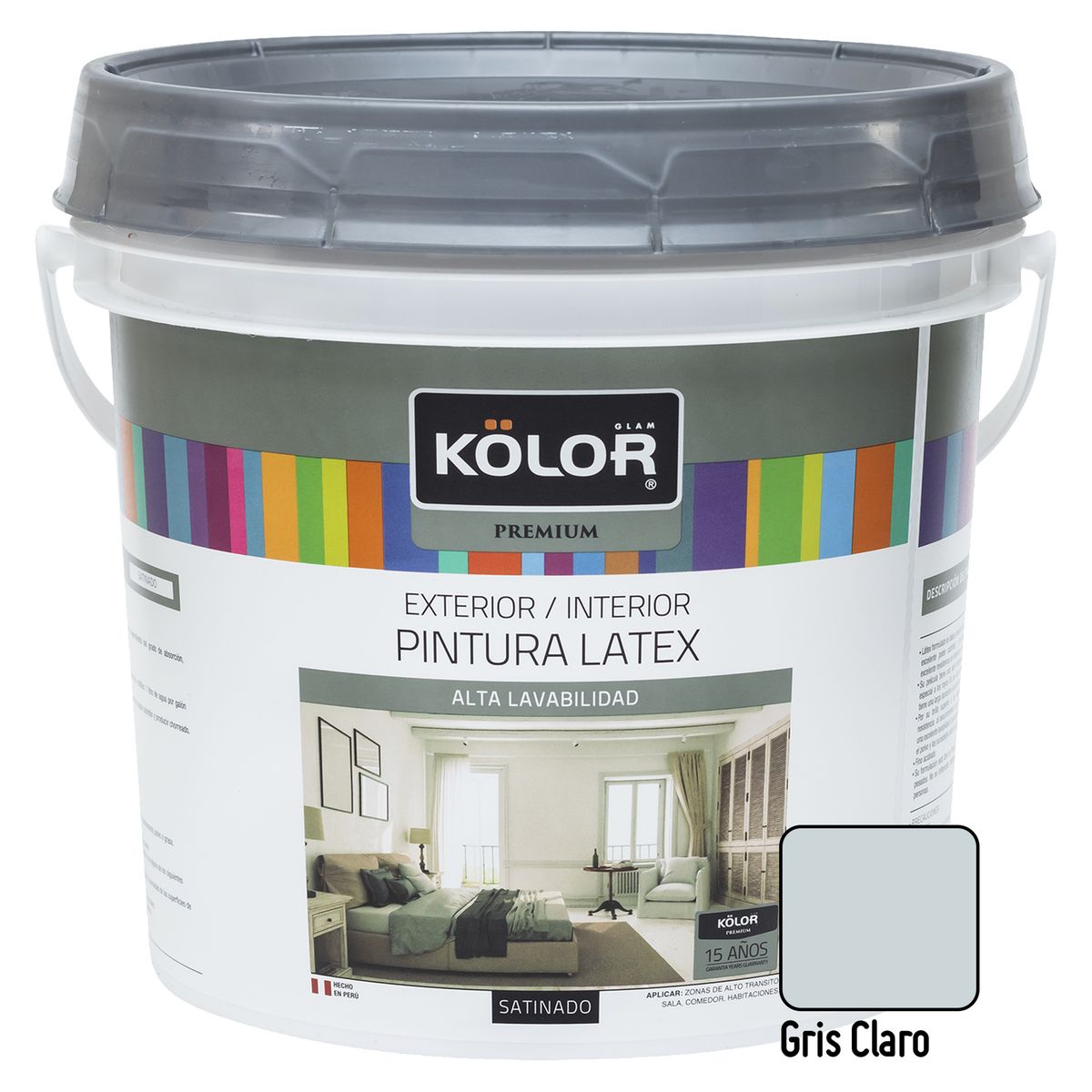 KOLOR - Pintura Kolor Premium Satinado Gris Claro 1GL