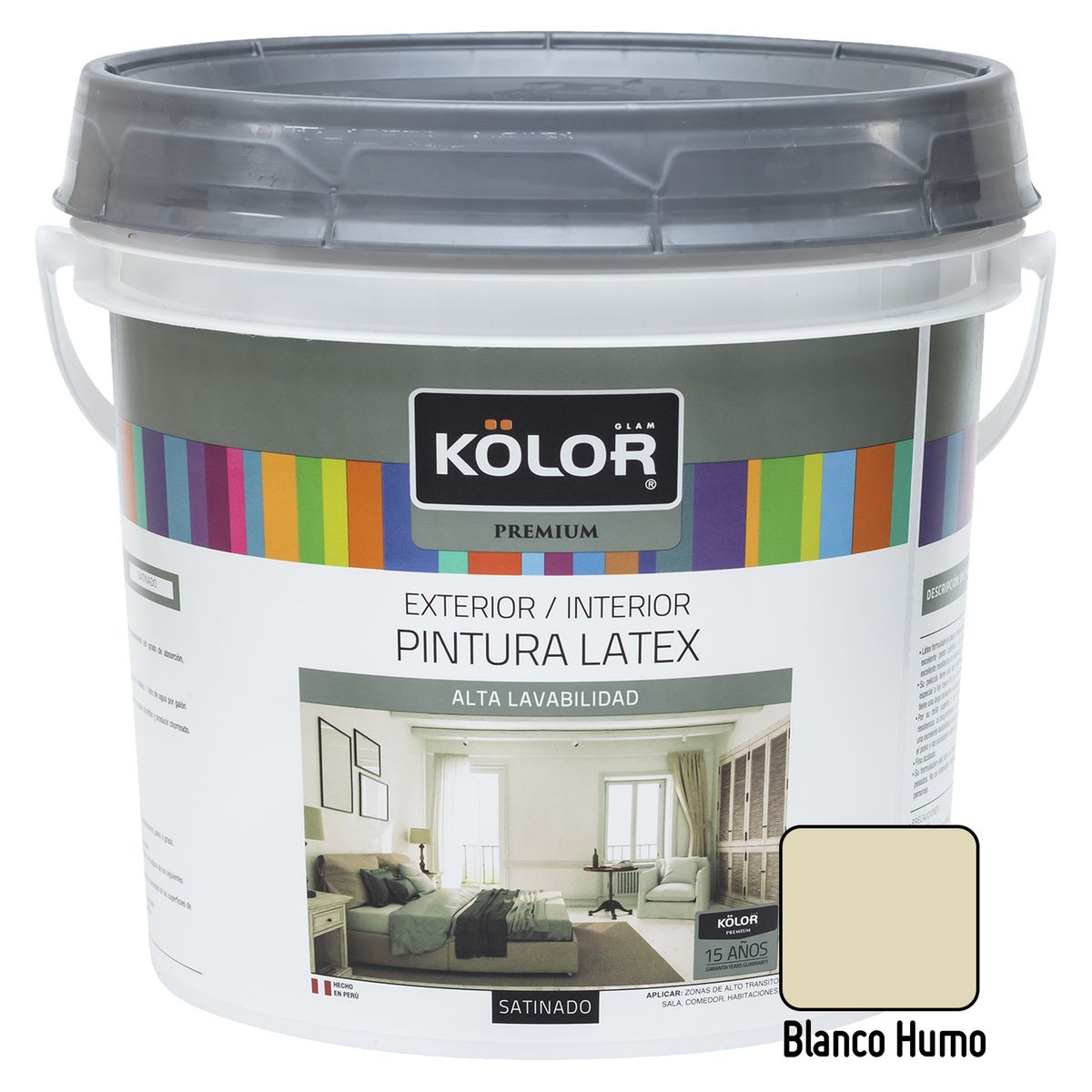 KOLOR - Pintura Kolor Premium Satinado Blanco Humo 1GL