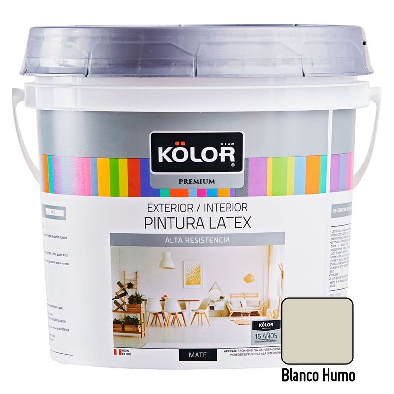 KOLOR - Pintura Kolor Premiummate Blanco Humo 1GL