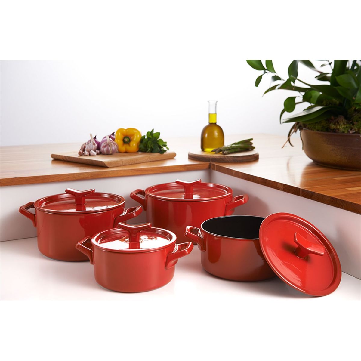 ELECTROLUX - Juego de Ollas de Cerámica Infinite 8 Piezas