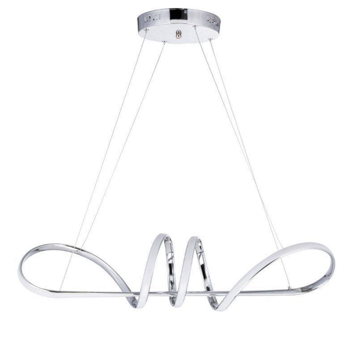 LUMINIKA - Lámpara Colgante Led Lari Cromada 59 W Luz Cálida
