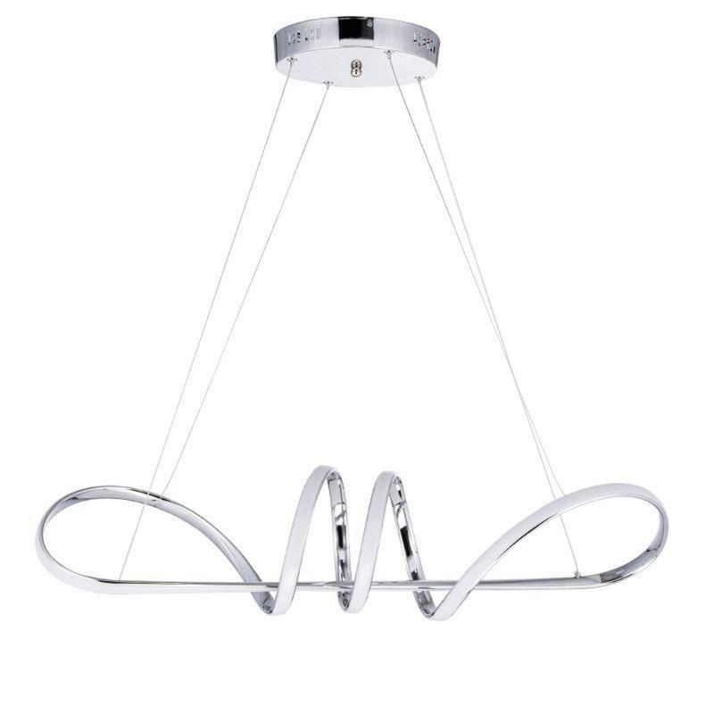 LUMINIKA - Lámpara Colgante Led Lari Cromada 59 W Luz Cálida