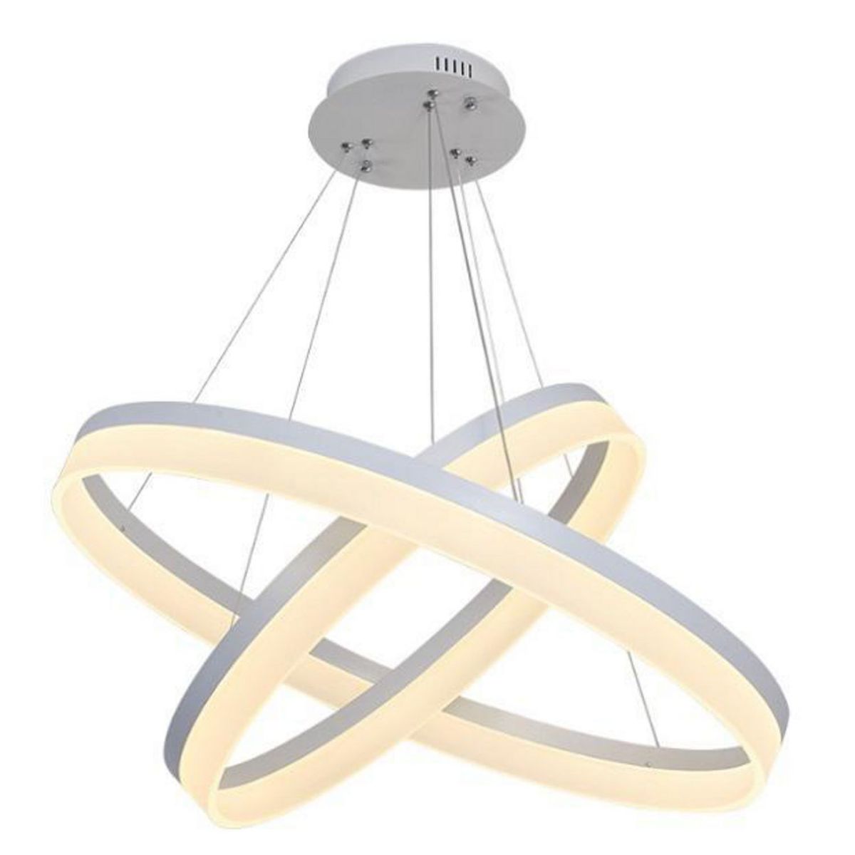 LUMINIKA - Lámpara Colgante Led Loop Dupla 64 W Luz Cálida
