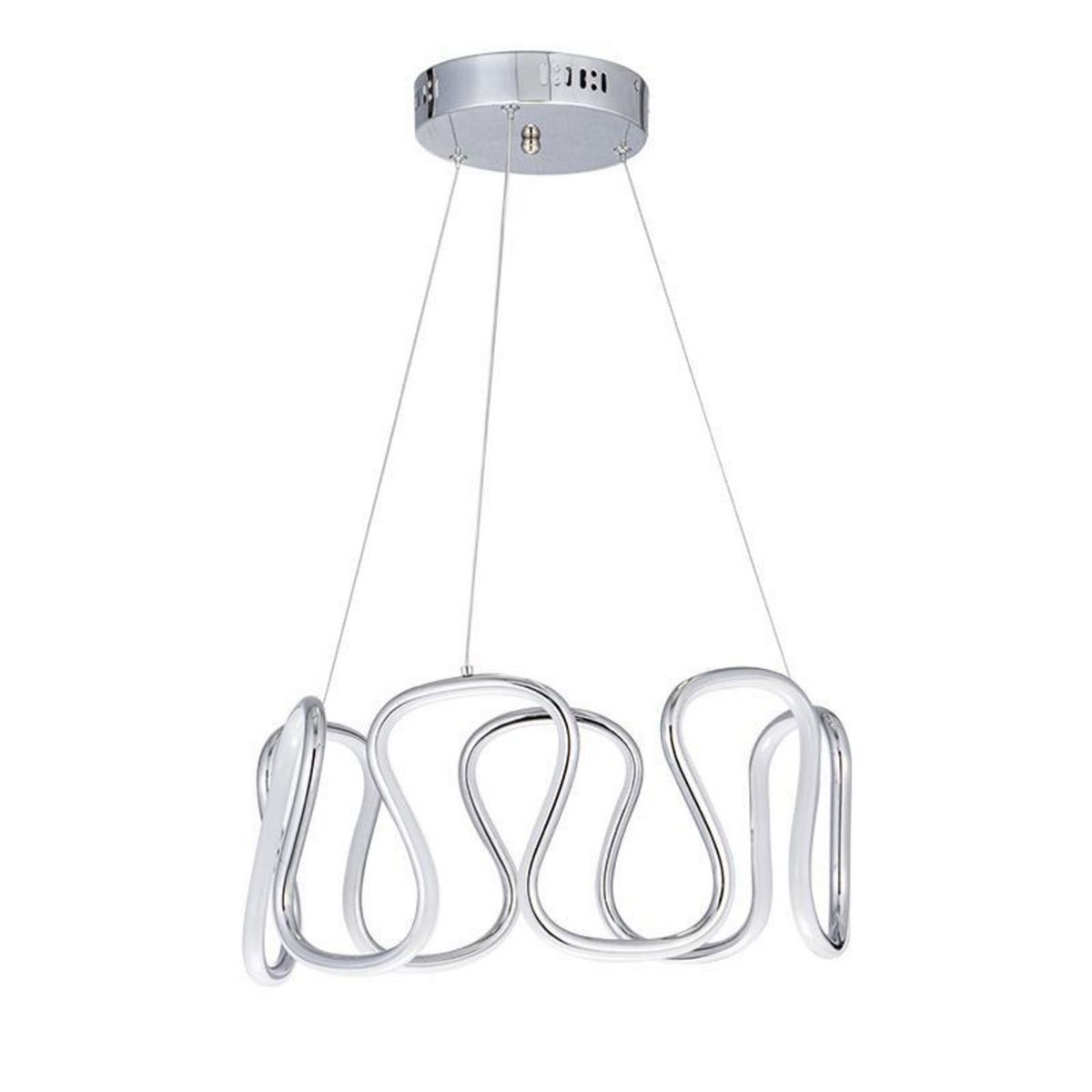 LUMINIKA - Lámpara Colgante Led Kira Cromada 70 W Luz Cálida