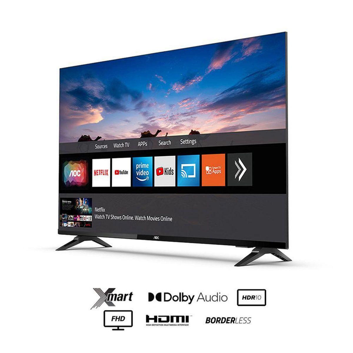 AOC - Televisor Smart FHD Borderless 43" 43S5305