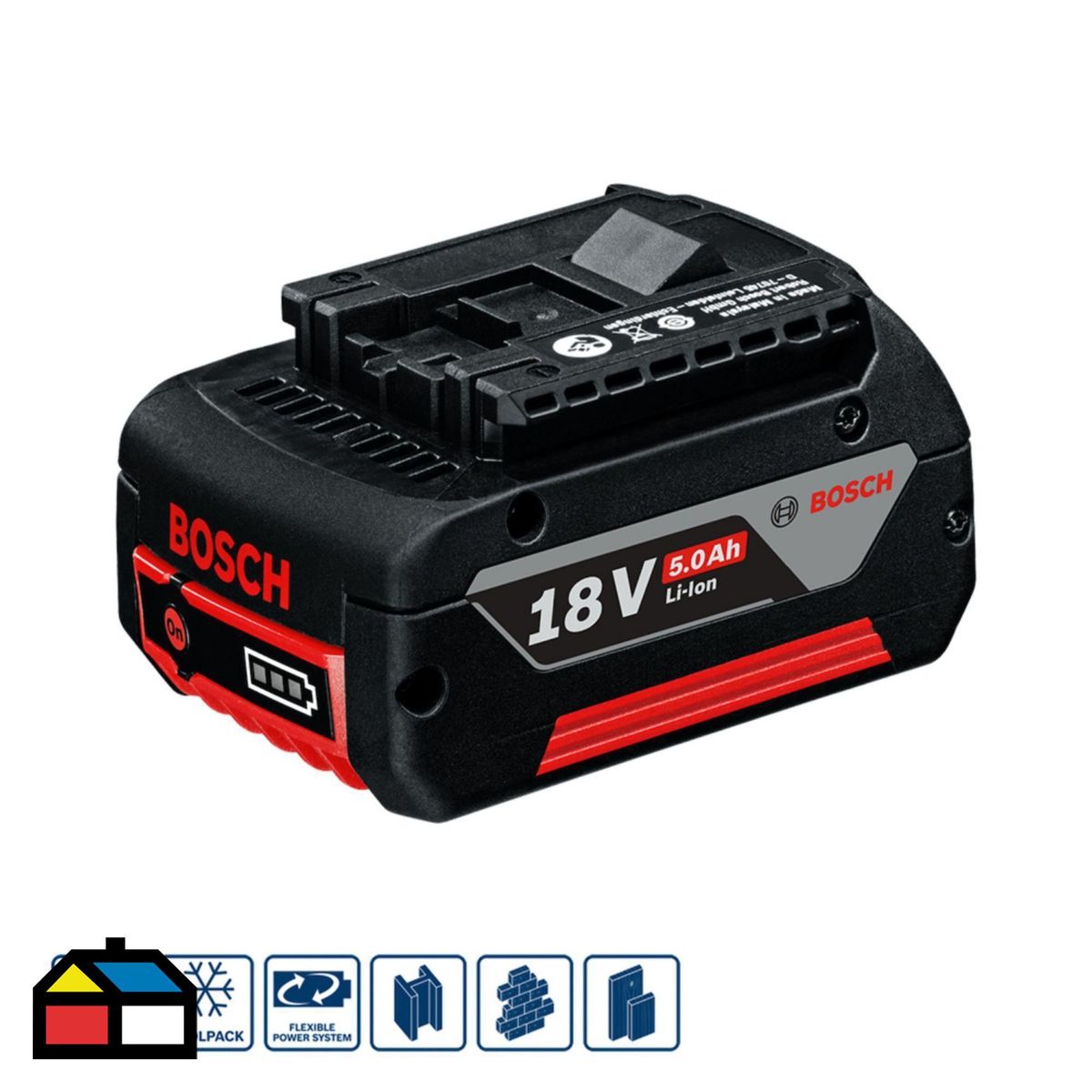 BOSCH - Batería LI-ION GBA 18V 5.0Ah Poliamida y Elastómero Bosch