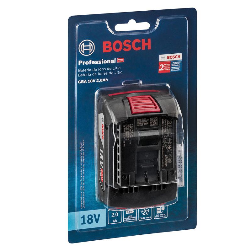 BOSCH - Batería de iones de litio 18V GBA 18V 2,0 Ah Bosch