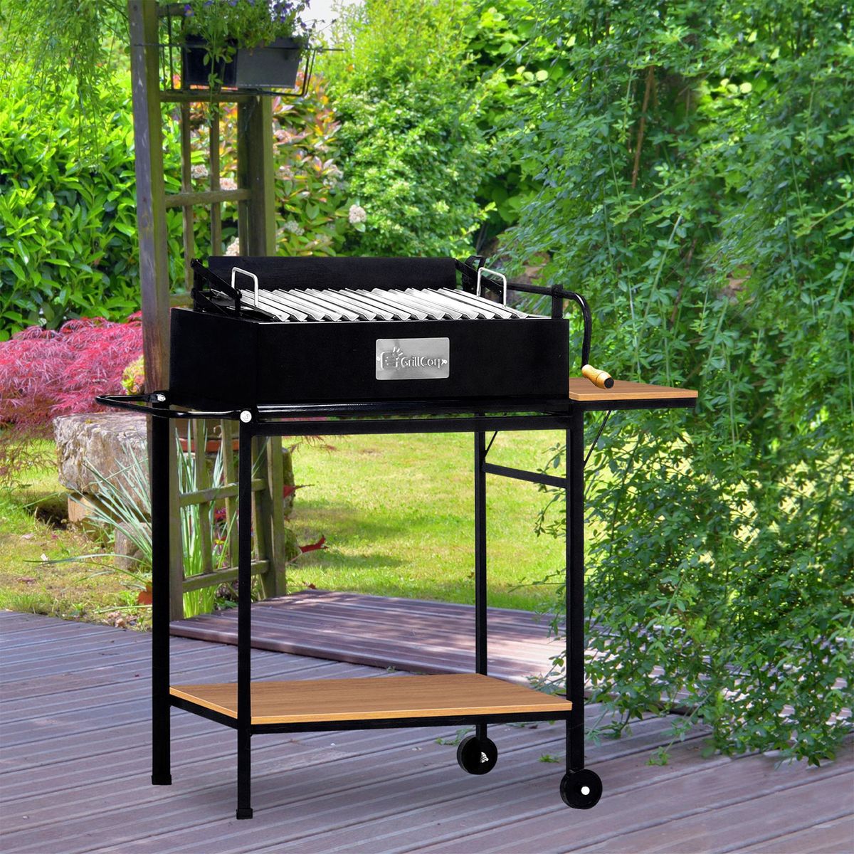 GRILLCORP - Parrilla a Carbón Grillcorp 60x90x40cm Argentina Inoxidable