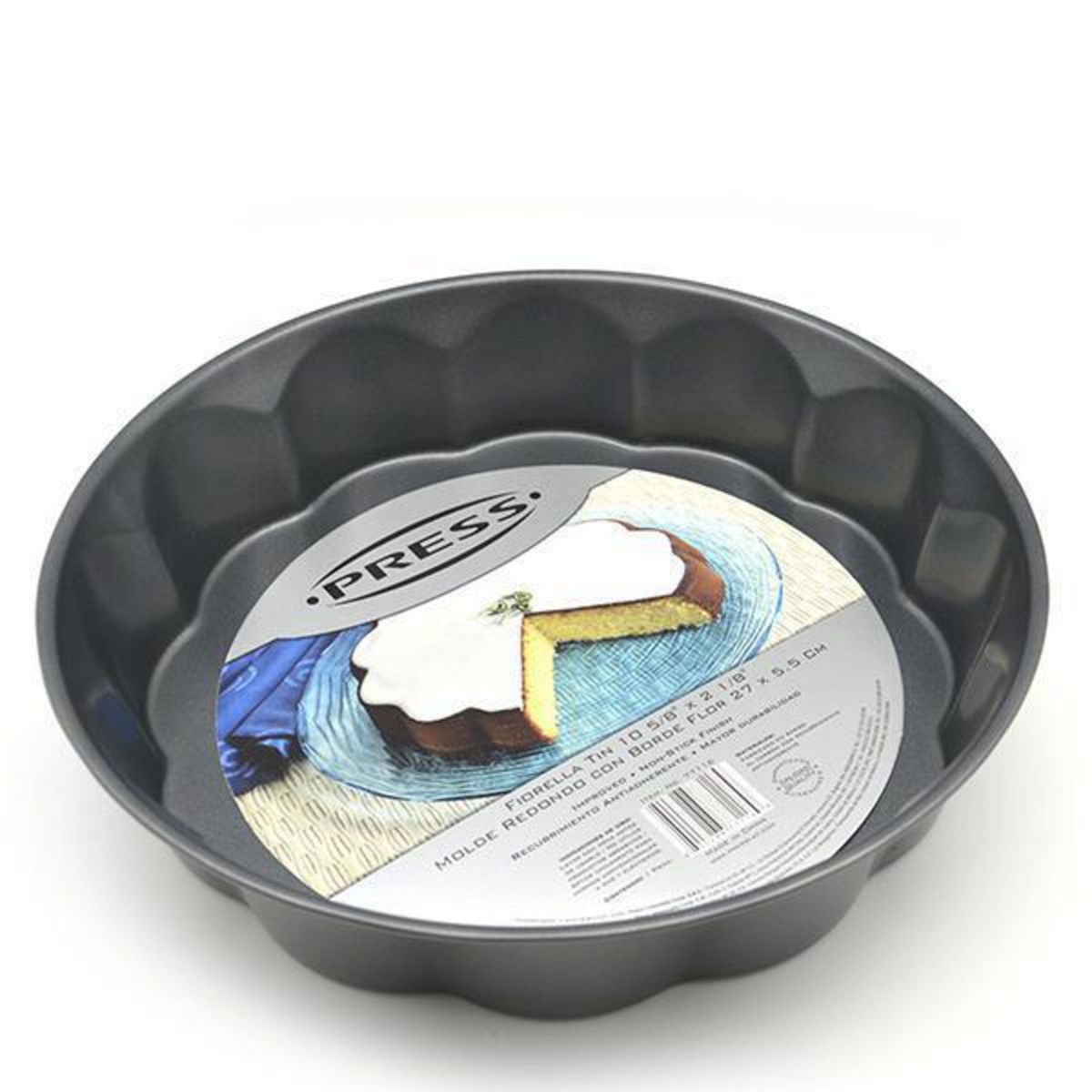 GLOBAL - Molde Redondo con Borde Flor 27x5.5cm Gris