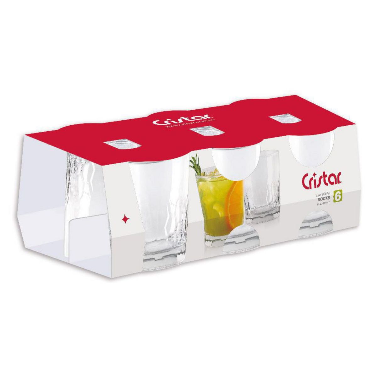  - Set de 6 Vasos Tierra Rocks