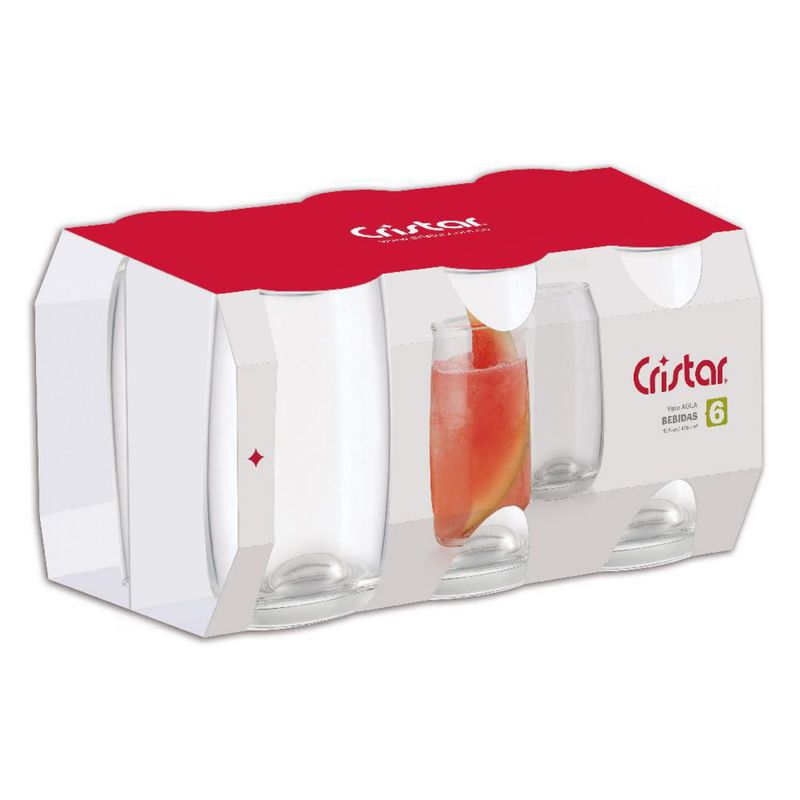  - Set de 6 Vasos Agua Bebidas