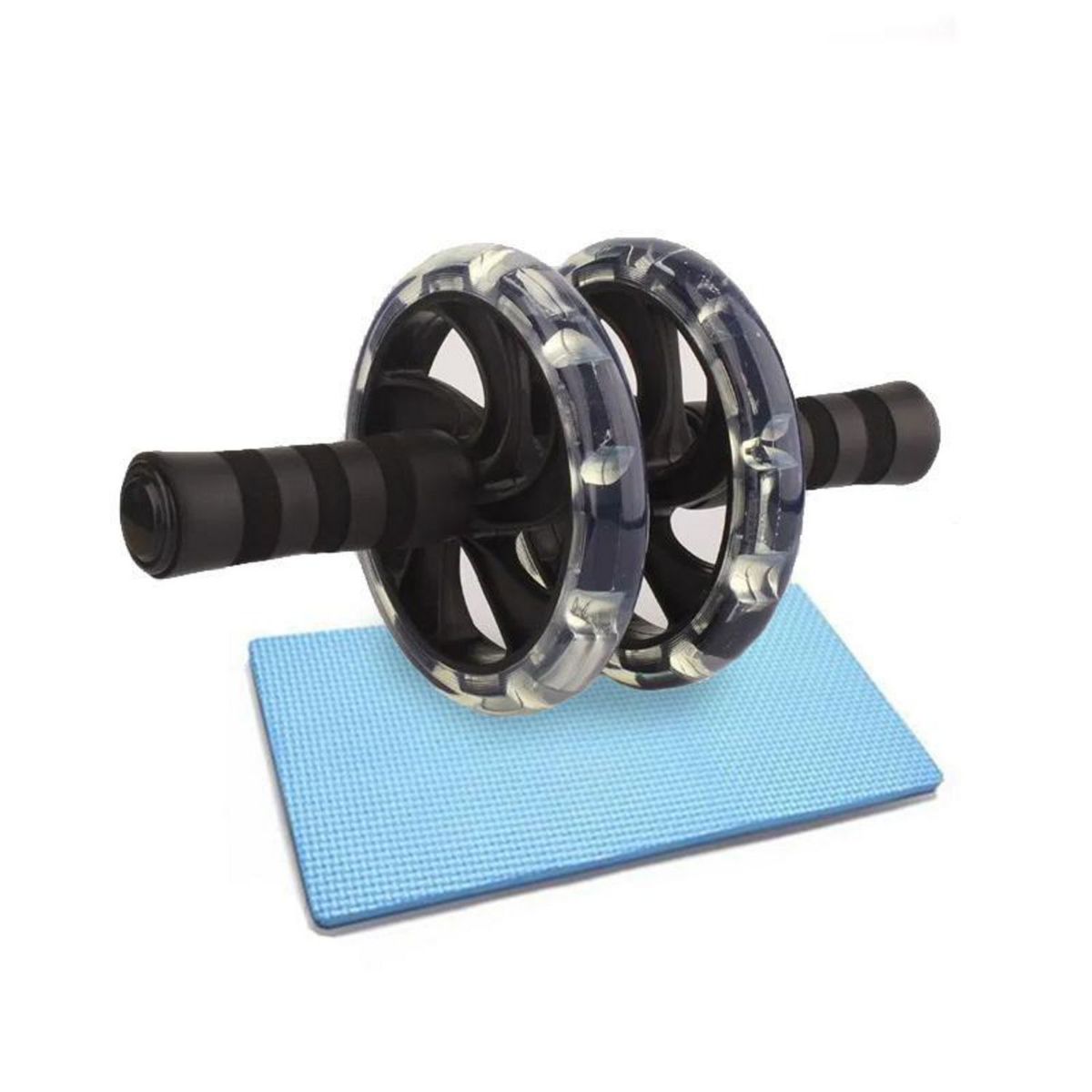 SPORTFITNESS - Rueda AB transparente - Bracked Whell + Protector de Rodillas