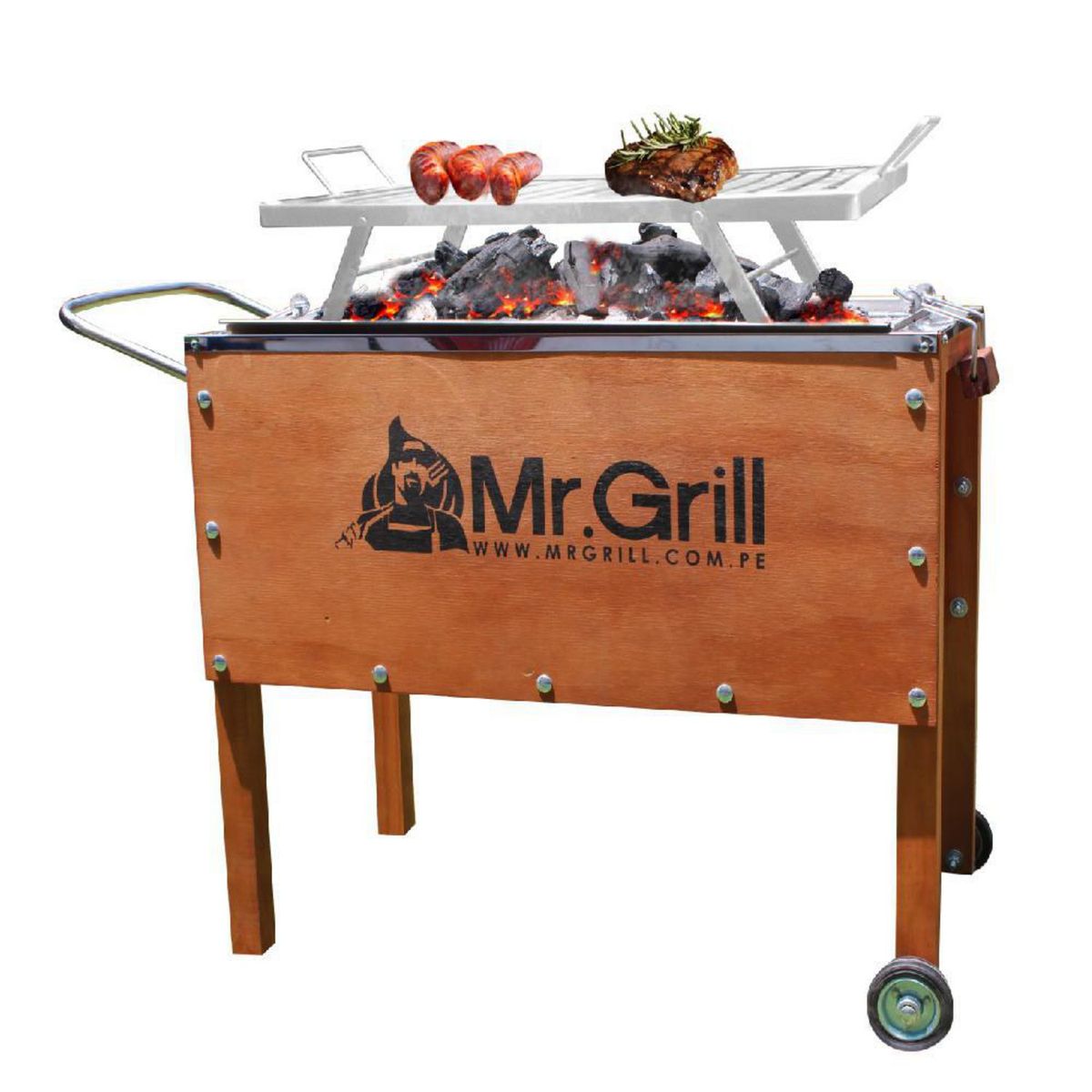 MR GRILL - Caja China Acero Galvanizado/Acero Inoxidable Mr Grill 55X33 Cm