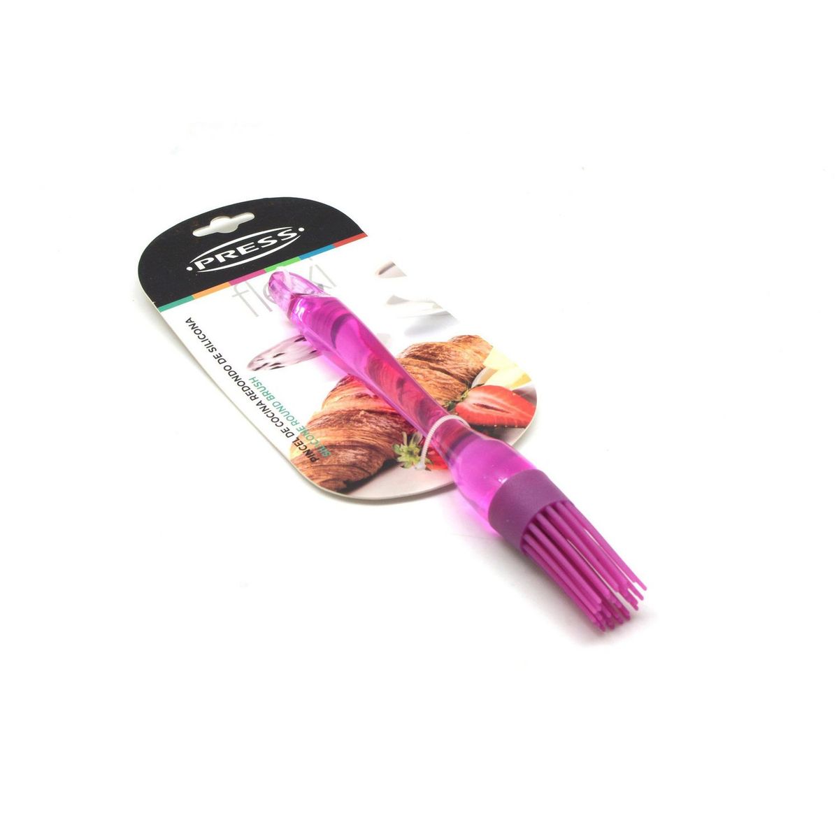 GLOBAL - Pincel de Cocina Redondo de Silicona 23cm Morado.