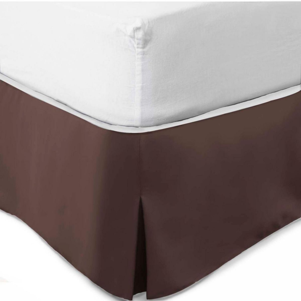 ALONDRA - Faldón de Cama Drill Fold 1.5 Plazas Marrón