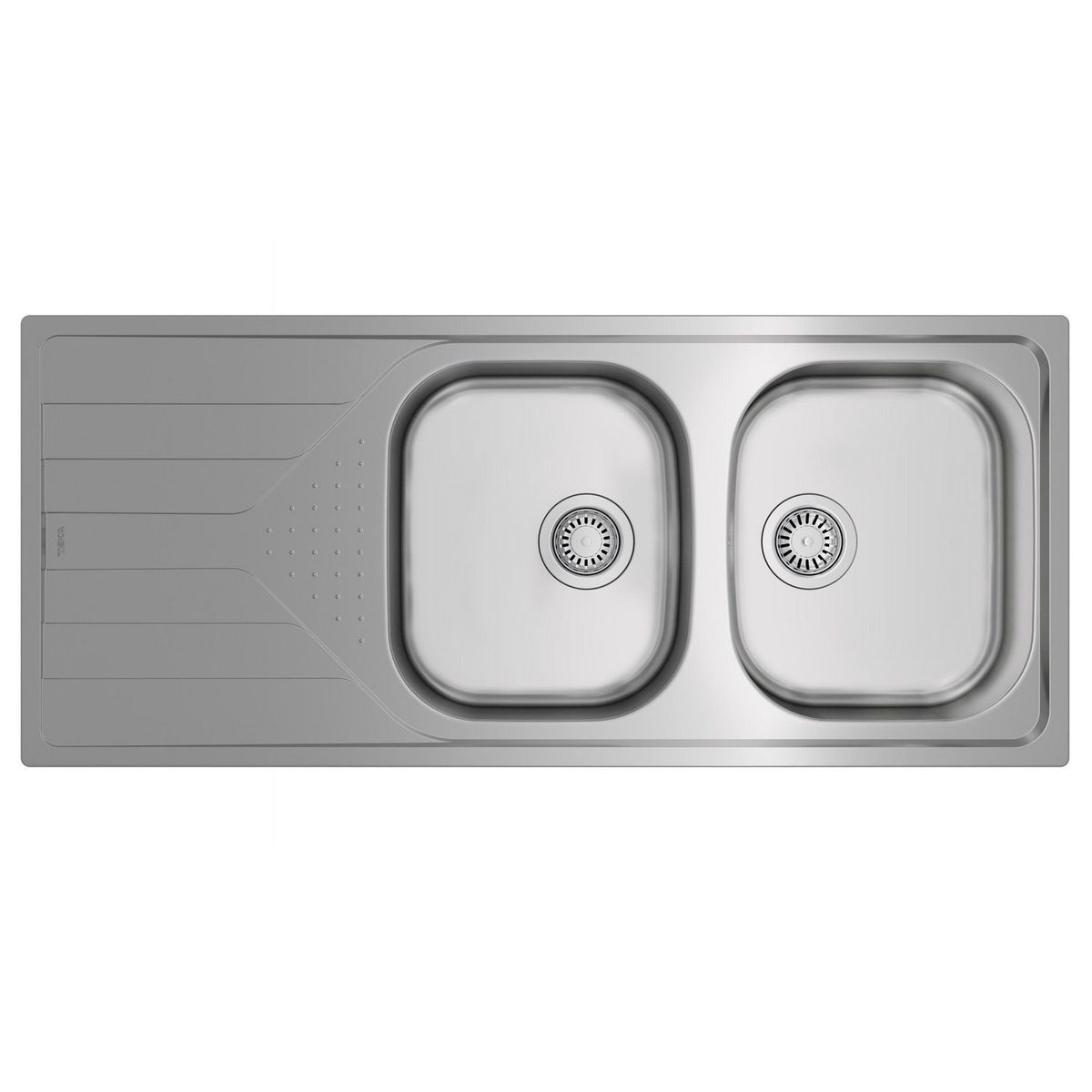 TEKA - Lavadero de Cocina Acero Inoxidable Teka 2 Pozas con Escurridero Universe 116x50cm