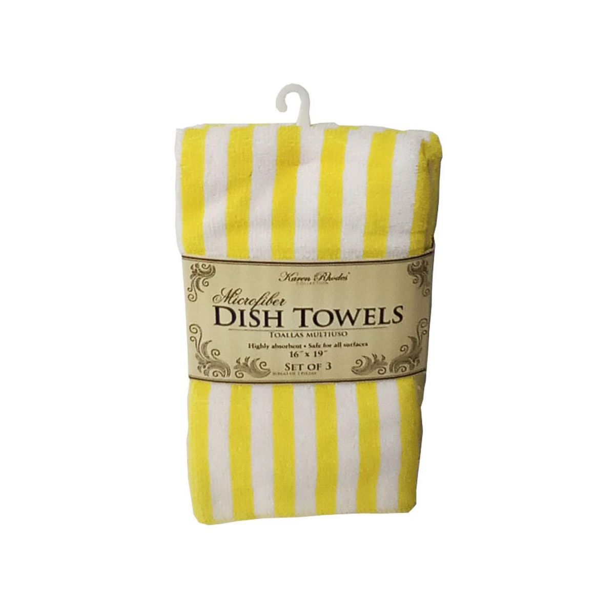 DOS POR MEDIO - Secadores Rayados Amarillo 3 Unidades