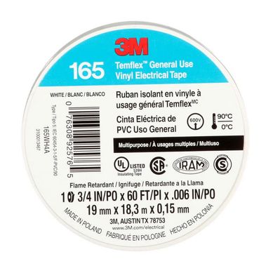 Cinta Aislante Temflex 165 Blanco 19mm x18m