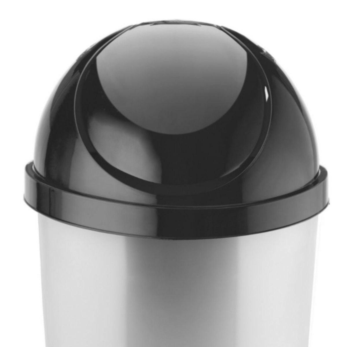 REYPLAST - Papelera Metalizada con Tapa Vaivén 8.49L