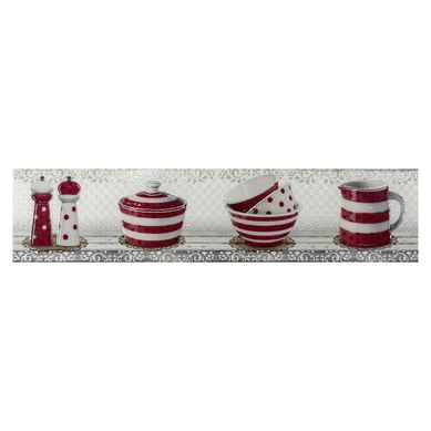 L�stelo Miria Blanco/Rojo 15x60cm