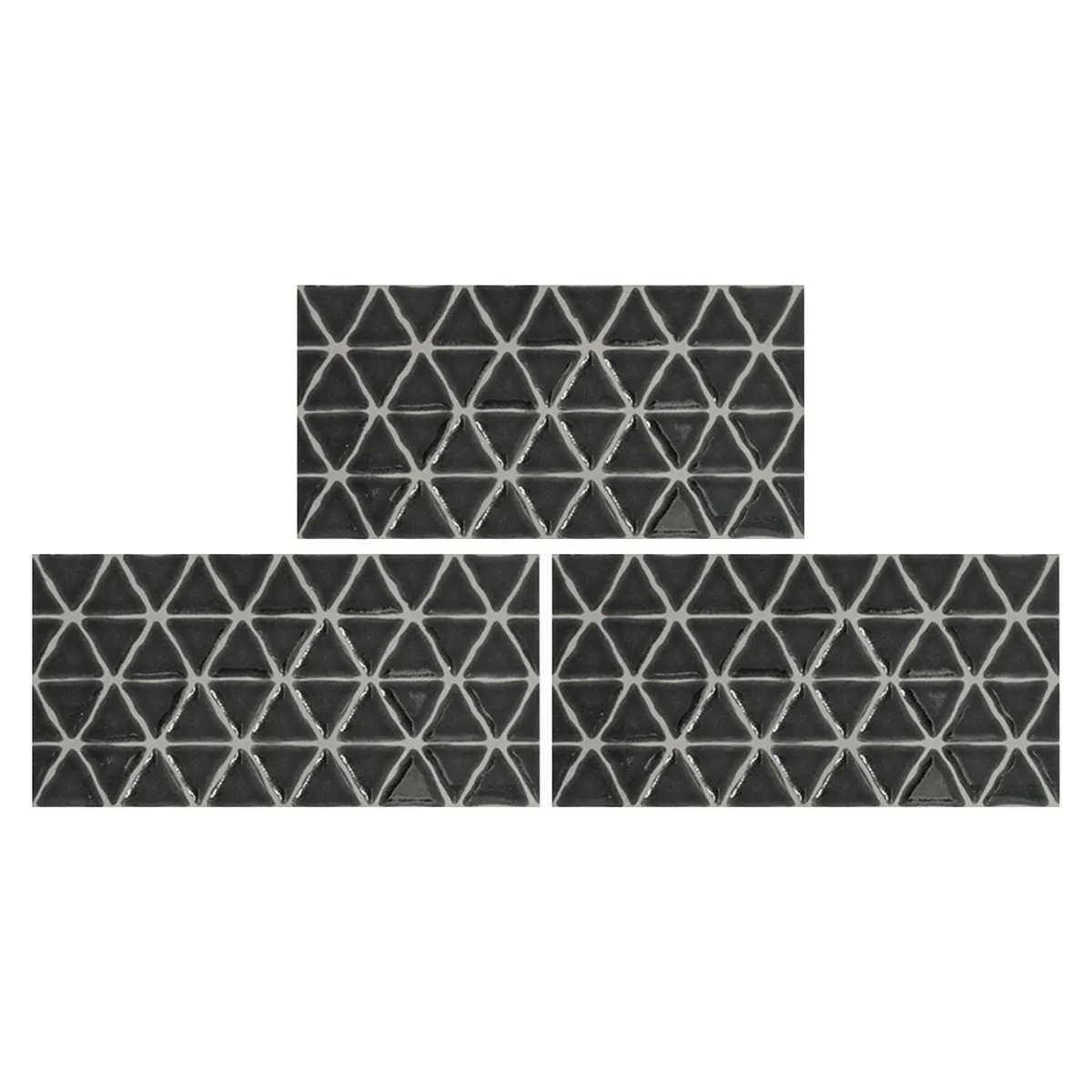 KANTU - Brick Triada Grafito Pack x3 Unidades 15x7.5cm 0.405m2 para pared