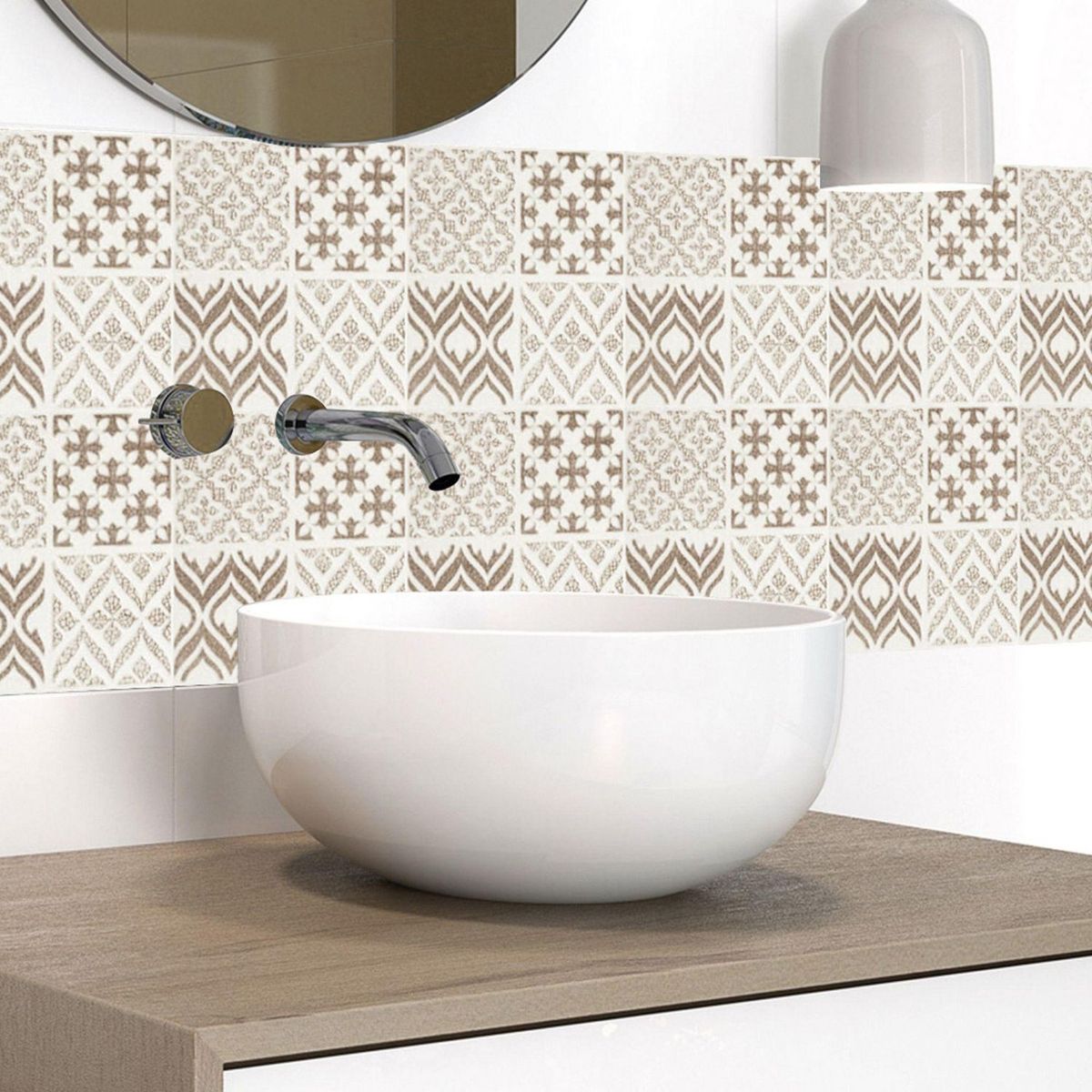 KANTU - Brick Ajax Pack x4 Unidades 15x15cm 0.99m2 para pared