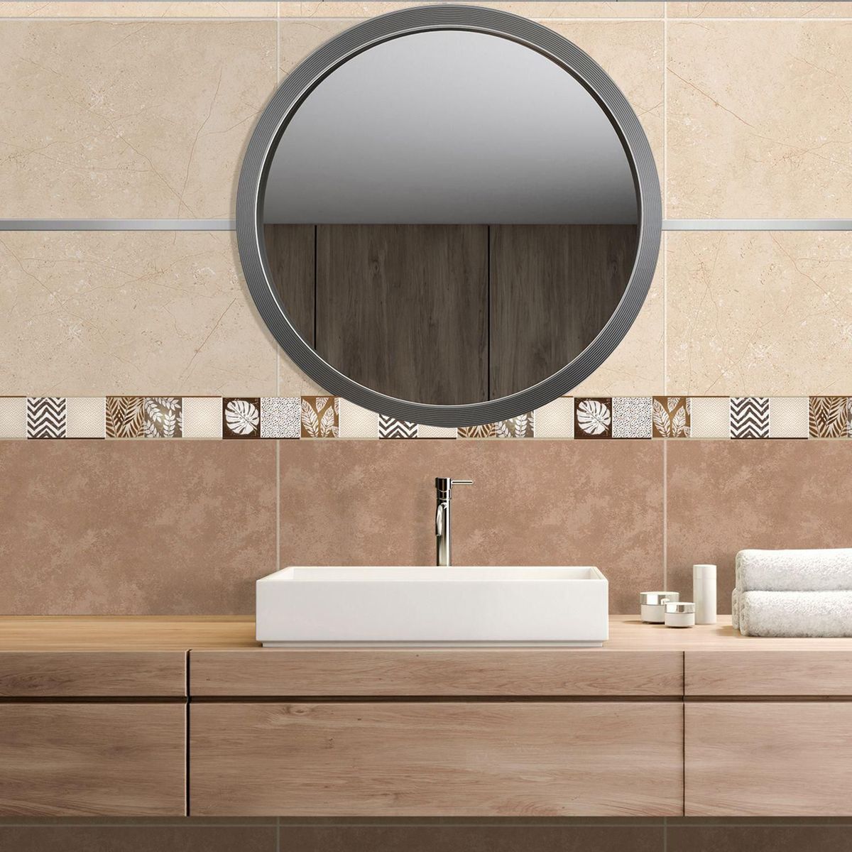 KANTU - Lístelo Bombay Beige 45x5.5cm 0.495m2