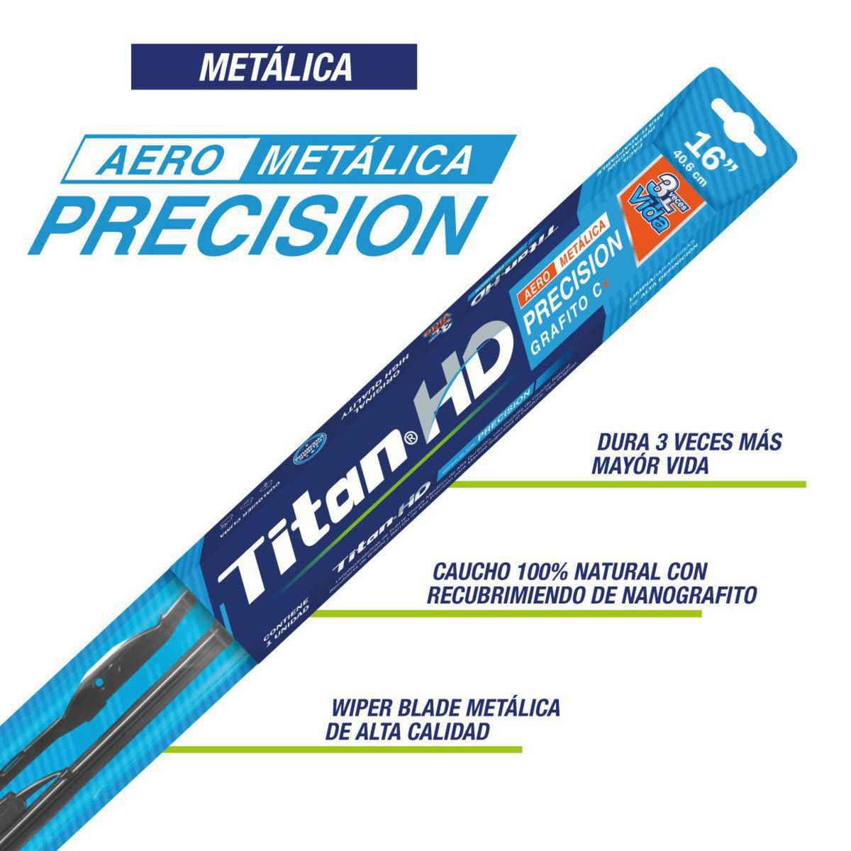 TITAN - Plumilla Titan HD Metálica 26"