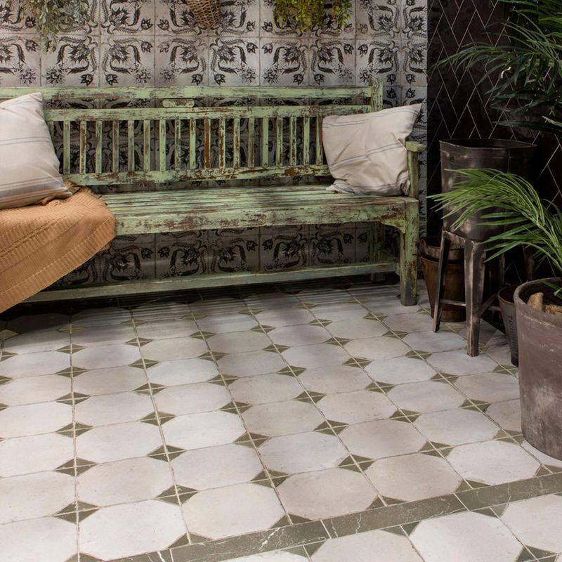 PERONDA - Cerámica Verde Decorado 50x50cm 1.00m2 Yard Sage