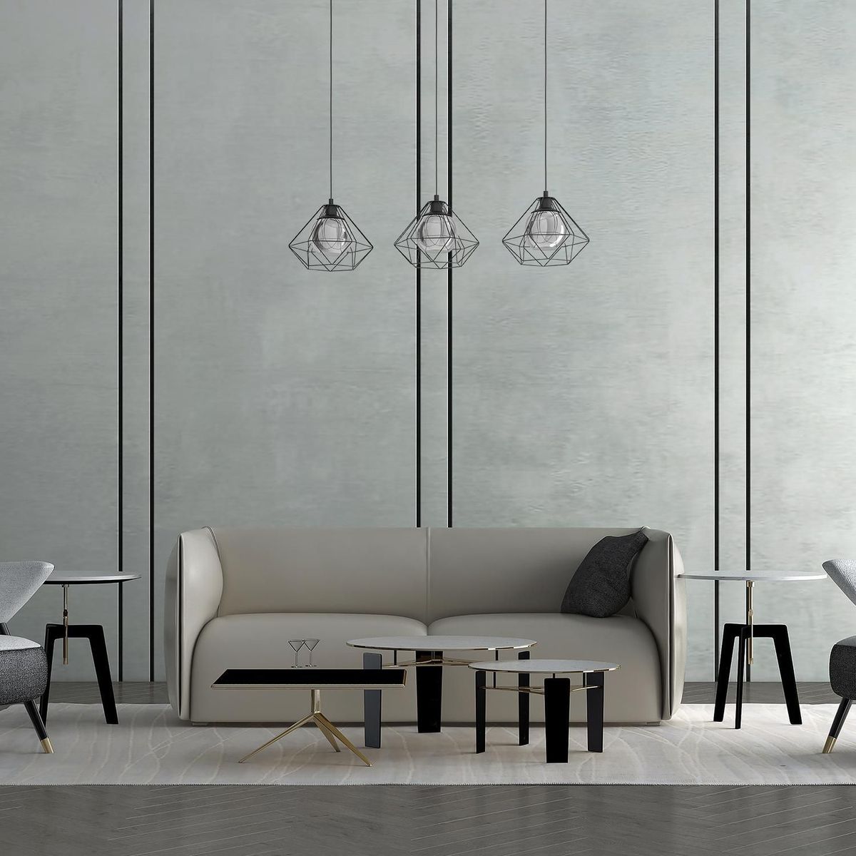 EGLO - Luminaria Colgante Eglo Vernham E27 3x40w L1145 A325 H1100