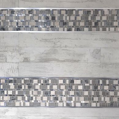 Mosaico America Grey Marmolizado 30x30cm 1.08m2 para pared