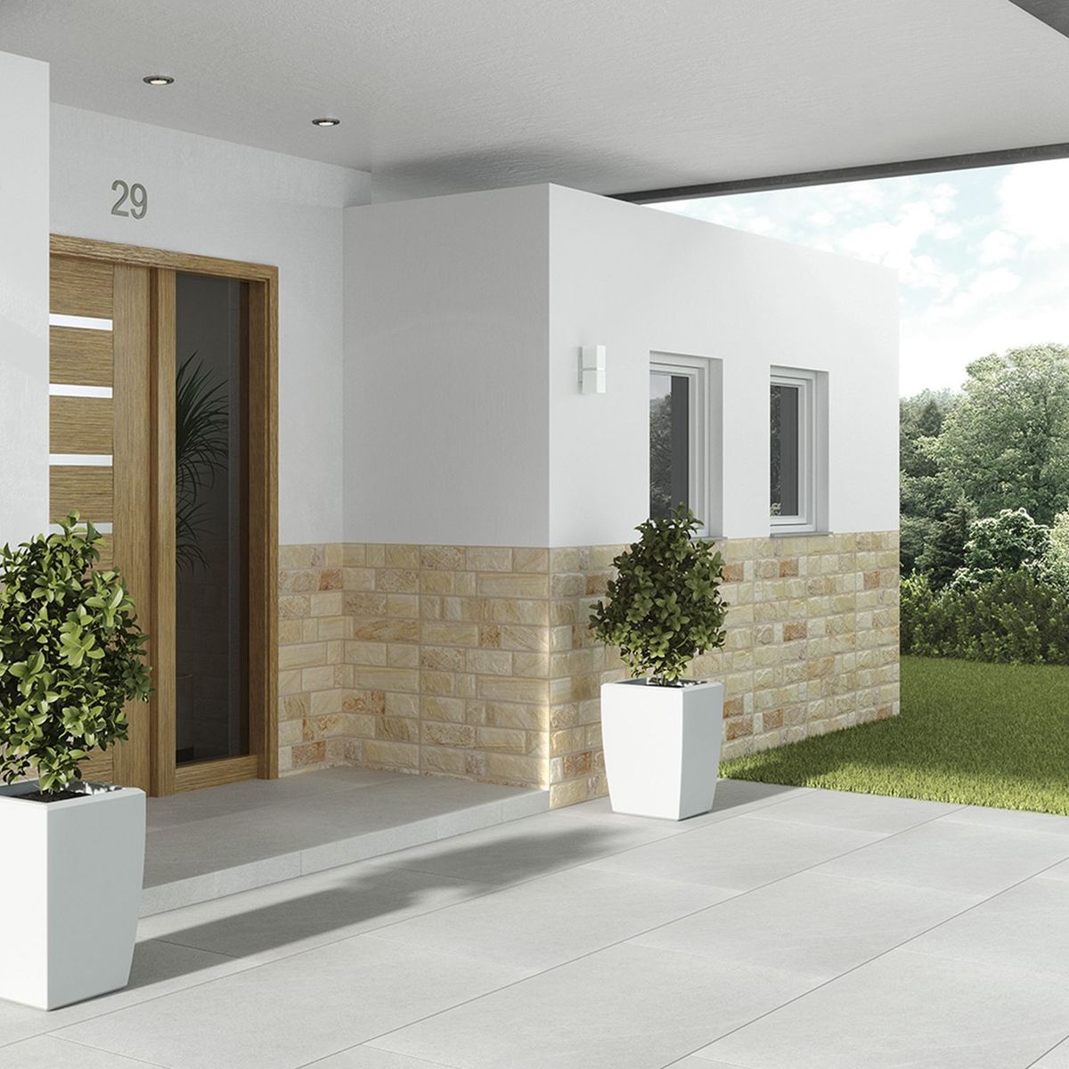 INTERMATEX - Fachaleta Rock Crema 20x60cm 0.84m2 para pared