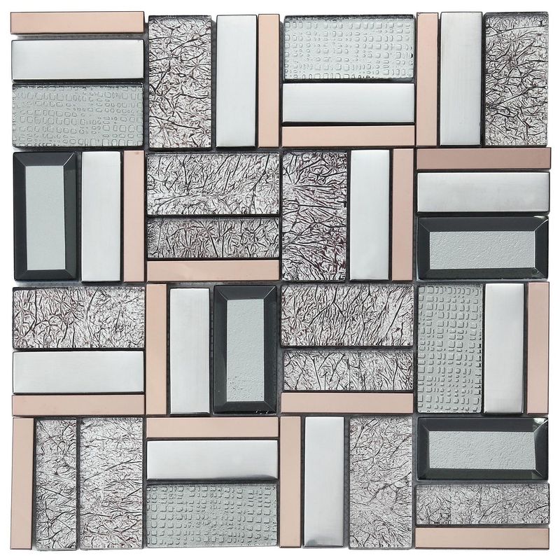 INTERMATEX - Mosaico Time Silver Marmolizado 30x30cm 1.08m2 para pared - Venta por unidad