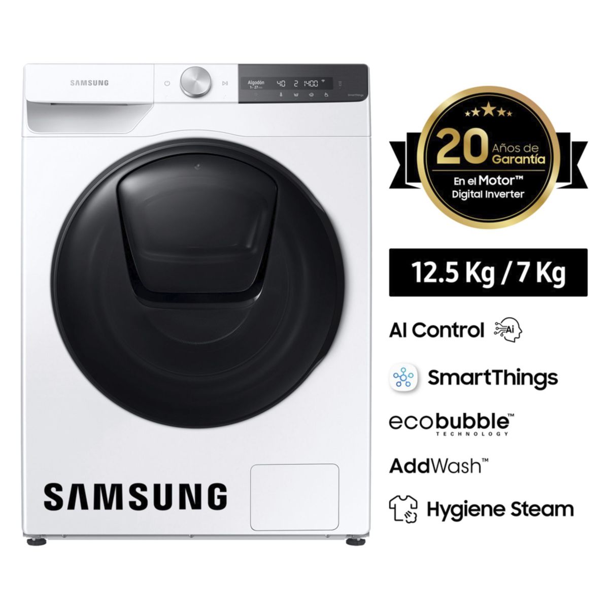 SAMSUNG - Lavaseca Samsung 12.5/7 Kg WD12TB54DBT/PE
