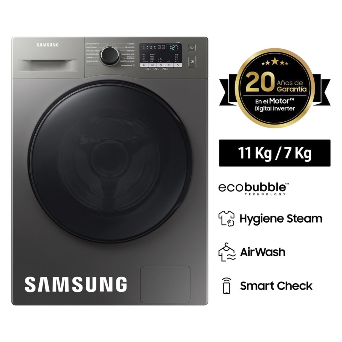 SAMSUNG - Lavaseca Samsung 11/7 Kg WD11T4046BX/PE