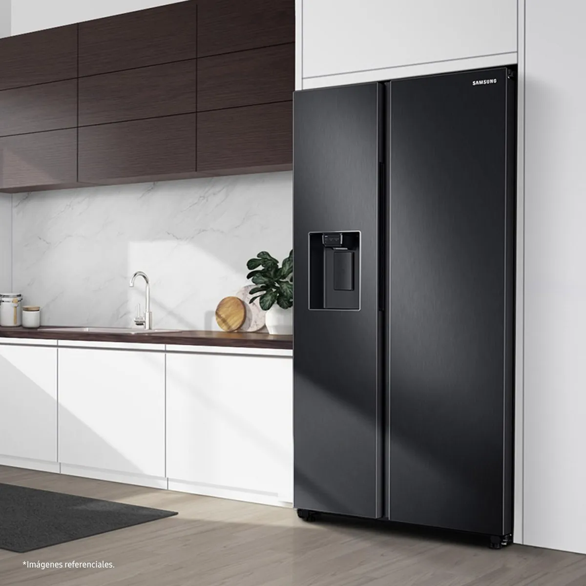 SAMSUNG - Refrigeradora Samsung Side by Side 2 Puertas 602 Litros RS60T5200B1/PE