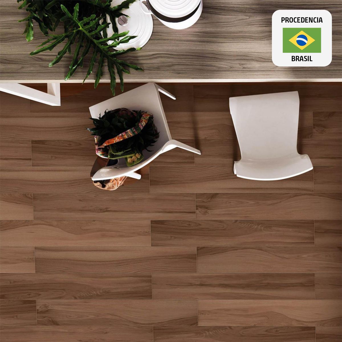 POINTER - Cerámico Iberica Rubia Maderado Marrón 15x90cm 1.61m2 para piso