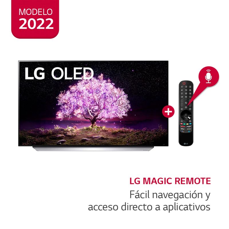 LG - Televisor LG 55" OLED 4K UHD Smart ThinQ AI OLED55C1PSA (2021)
