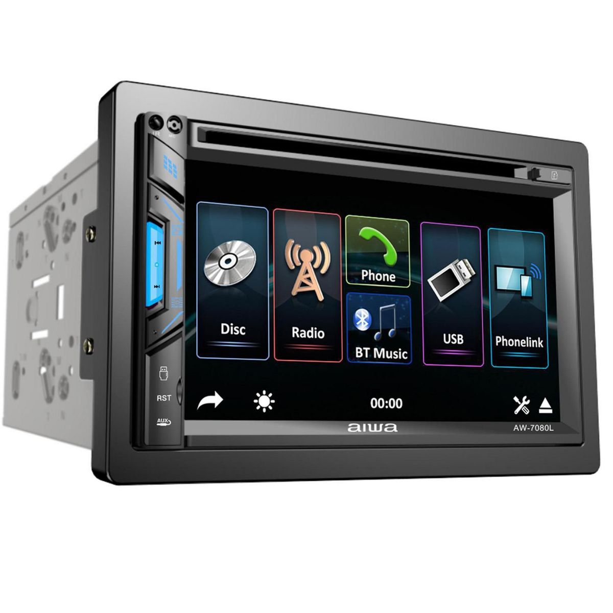 AIWA - Autoradio Aiwa AW-7080L con Pantalla Táctil LCD 6.9" Negro