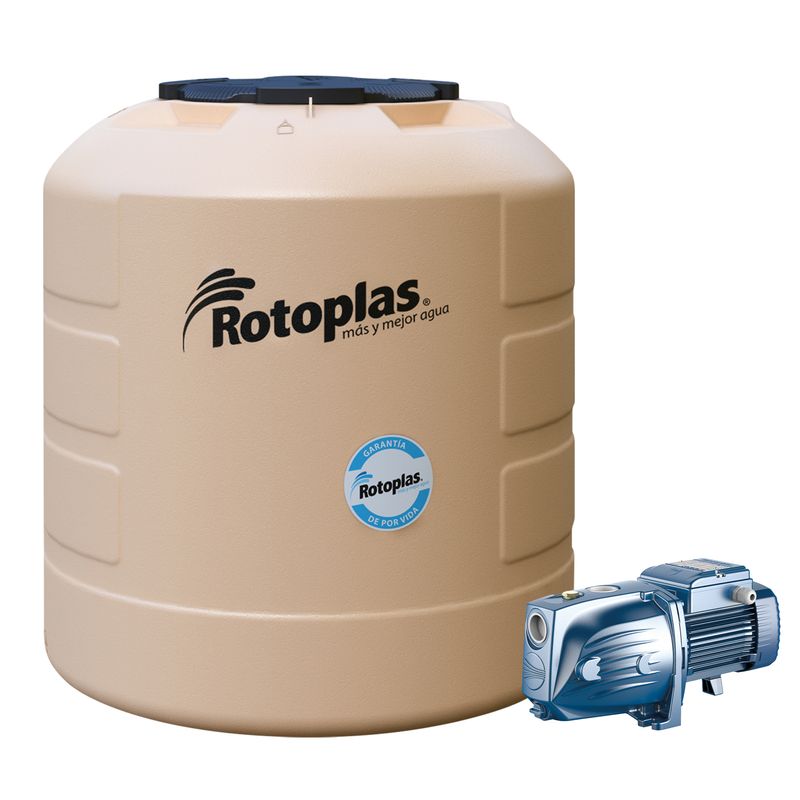  - Tanque Hidroneumatico 60L Vertical 10 Bar + Electrobomba Jet Autocebante Pedrollo JSWM 1B 0.65 HP 60 L/min