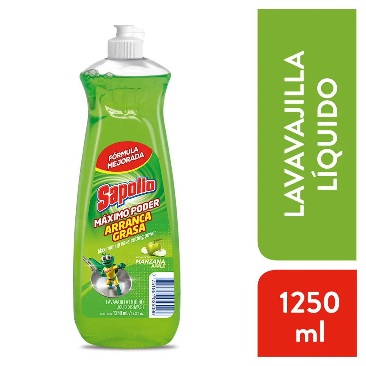 SAPOLIO - Lavavajillas Sapolio 1.25 Litros