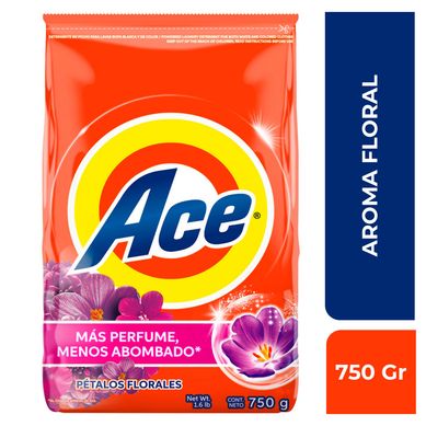Detergente en Polvo Ace Floral 750 gr.