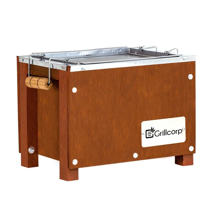 GRILLCORP - Caja China Acero Galvanizado/Acero Inoxidable Grillcorp 30X25 Cm