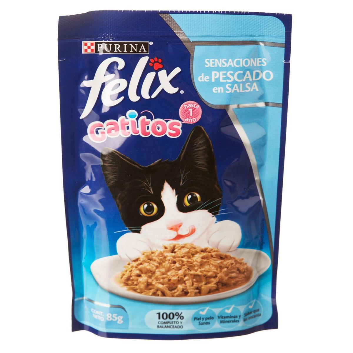 FELIX - Felix Cachorros Alimento Húmedo para Gatos 85g Sabor Pescado
