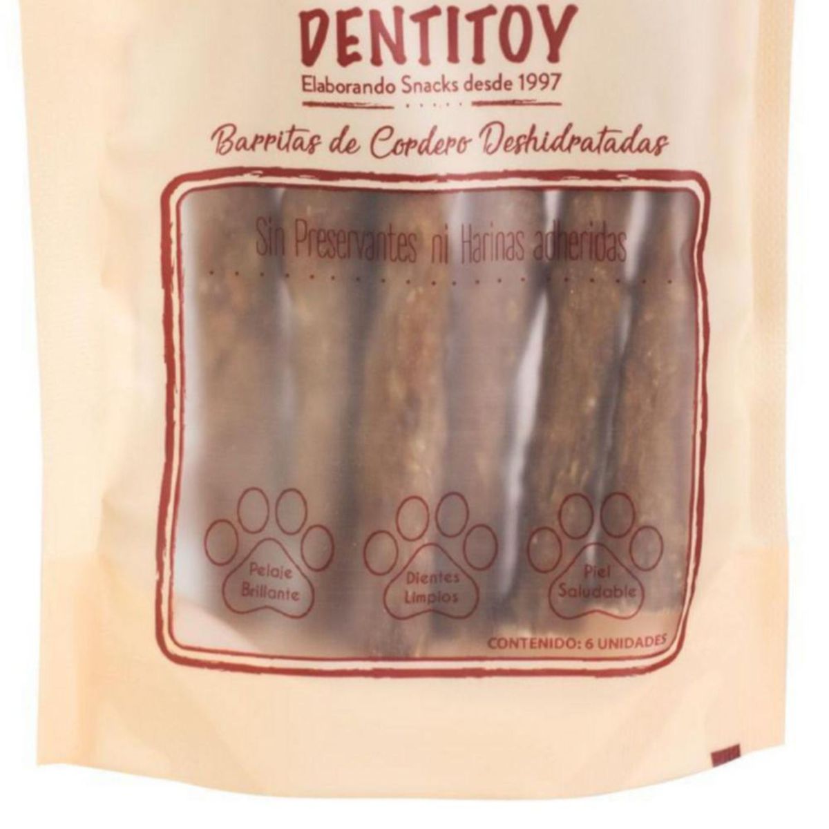 DENTITOY - Dentitoy Snack para Perros Barritas x6 Sabor Cordero