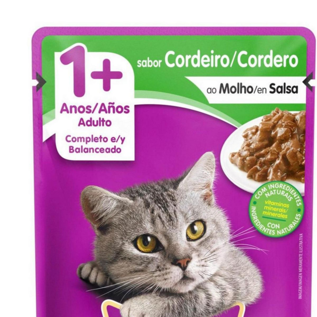 WHISKAS - Whiskas Adultos Alimento para Gatos 85 gr Sabor Cordero